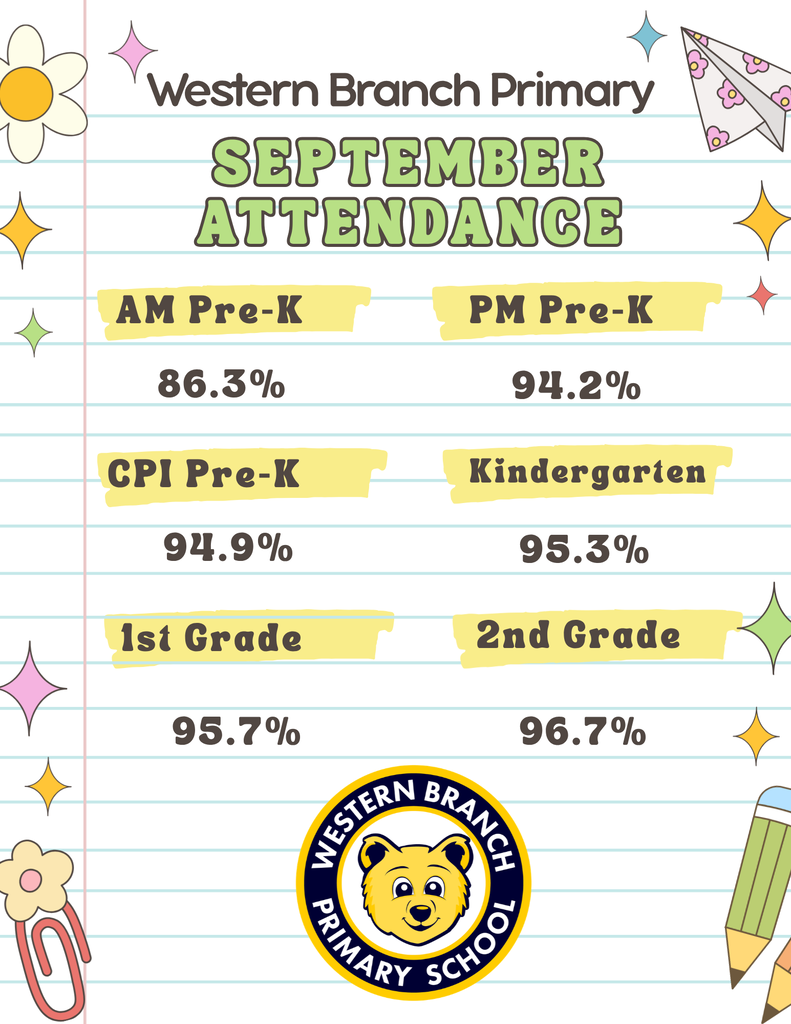 September Attendance Flyer PK 86, 94, 94 KG 95, 1st 95, 2nd 97