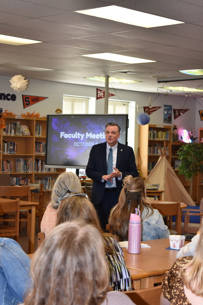 Dr. Brubaker addressing our staff