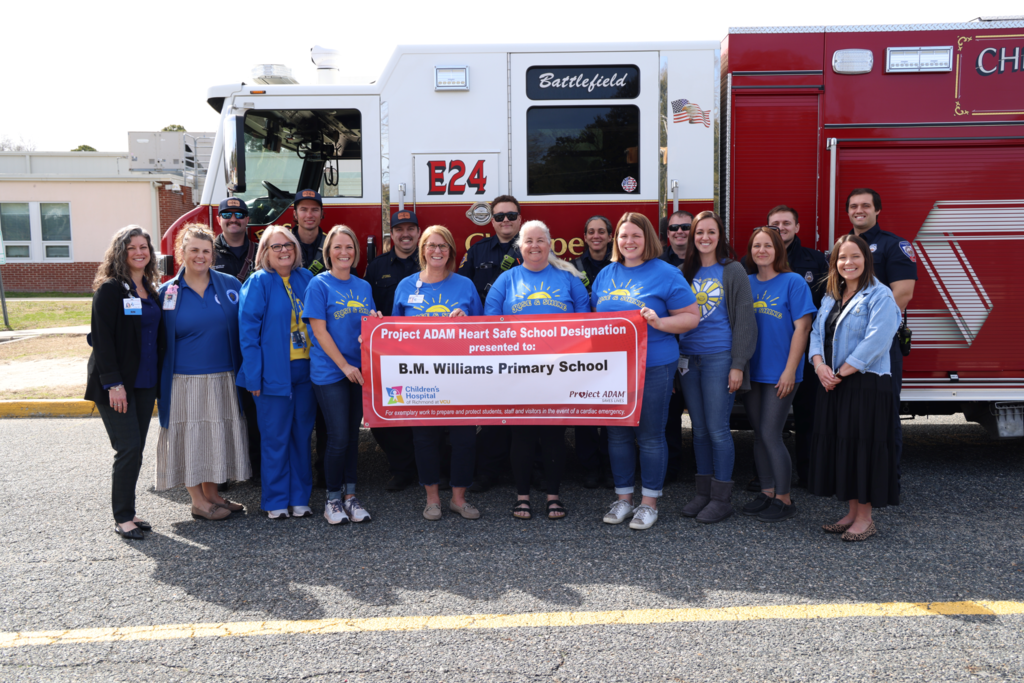 Staff celebrates Heart Safe Achievement