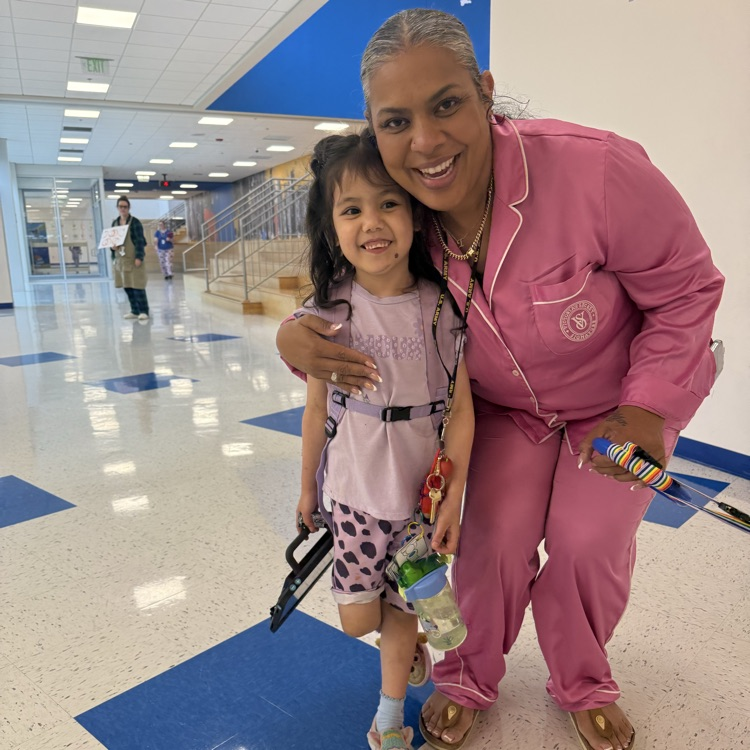 pajamas day! friends smiling in jammies!