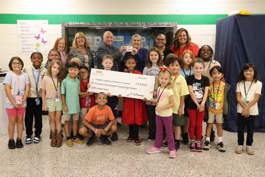 students and teachers smile with check