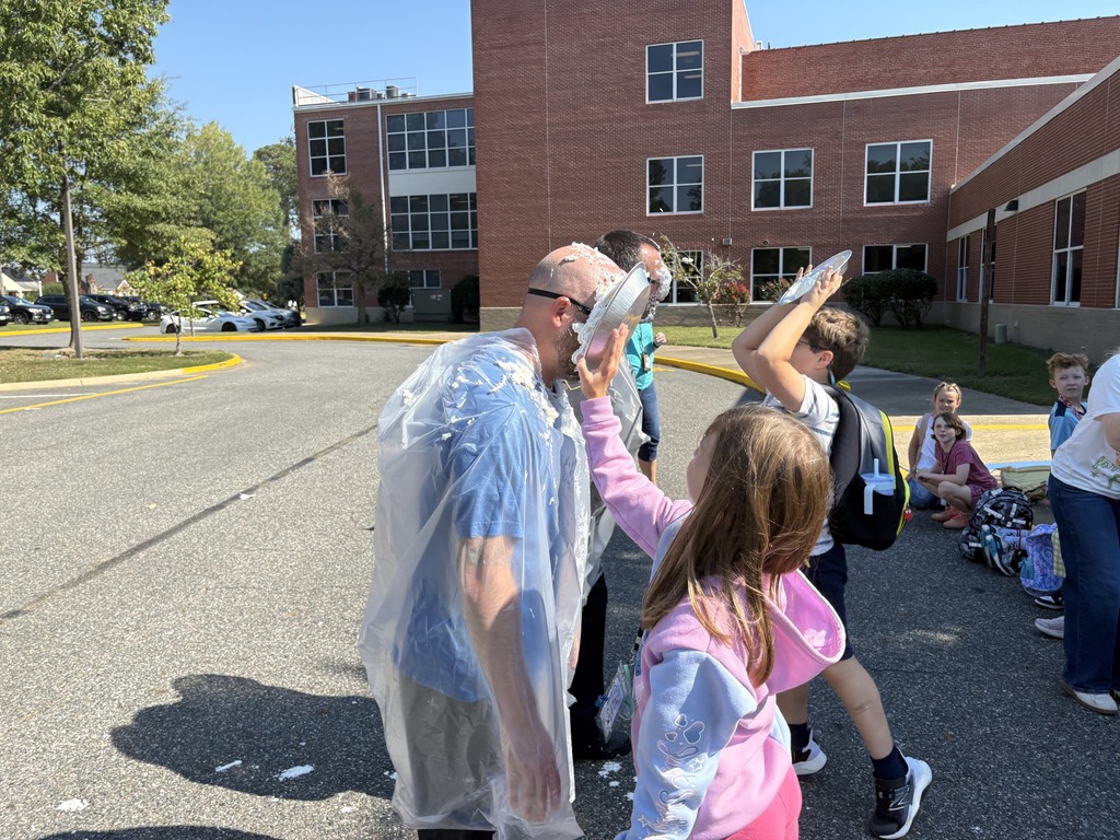 Students pie teachers in the face with whip cream 