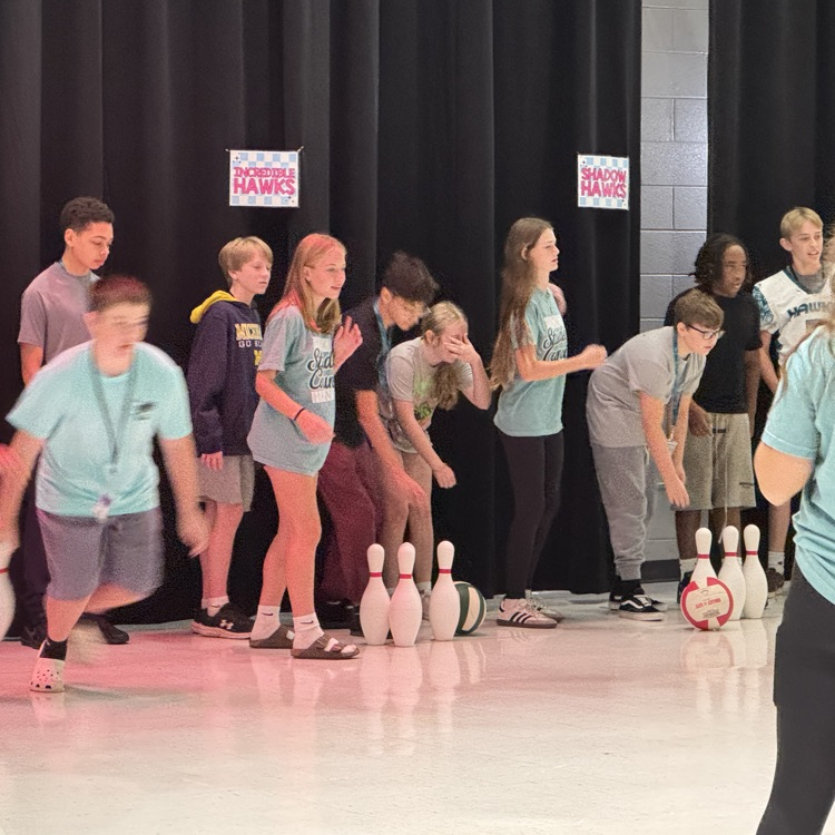 students playing a pep rally game