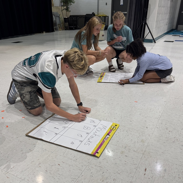 students competing in a game