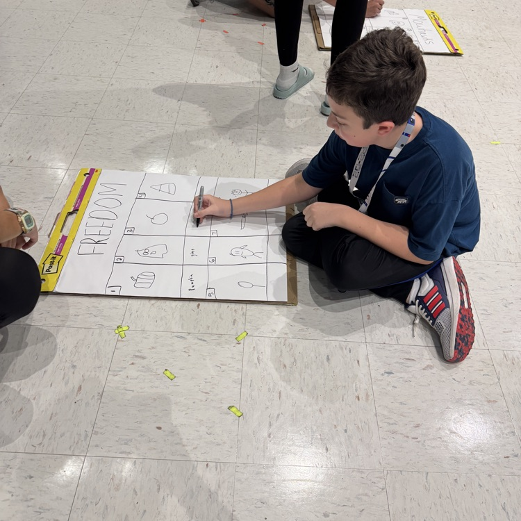 student competing in a game