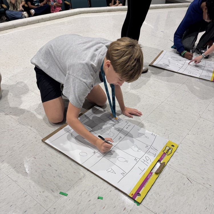 student competing in a game