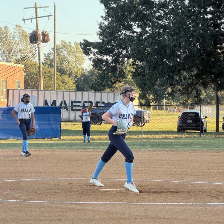 middle school girls playing softball 