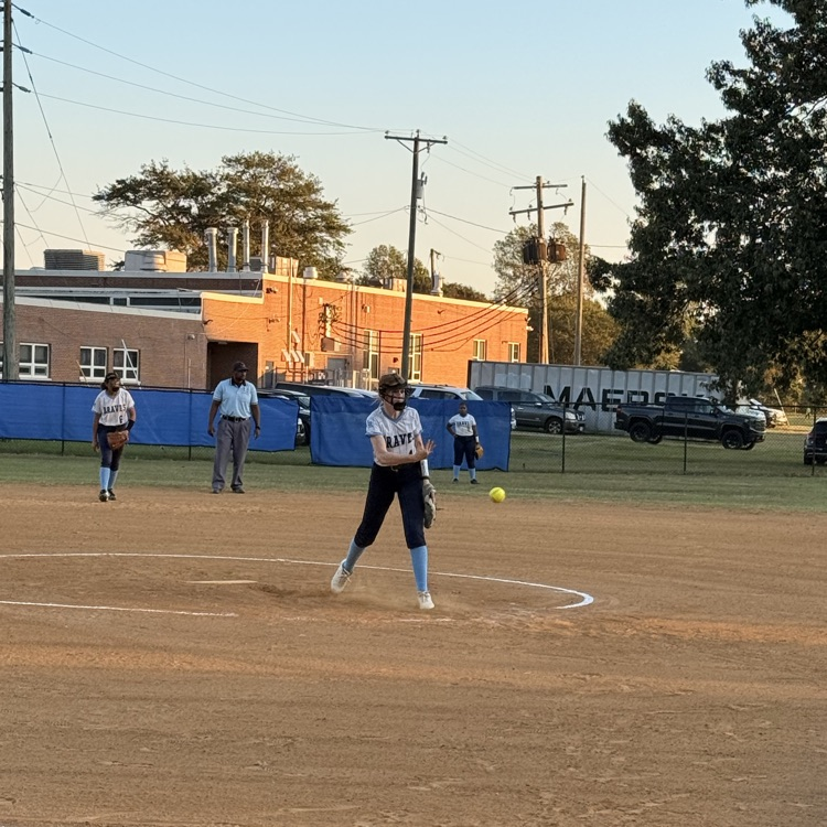 middle school girls playing softball 