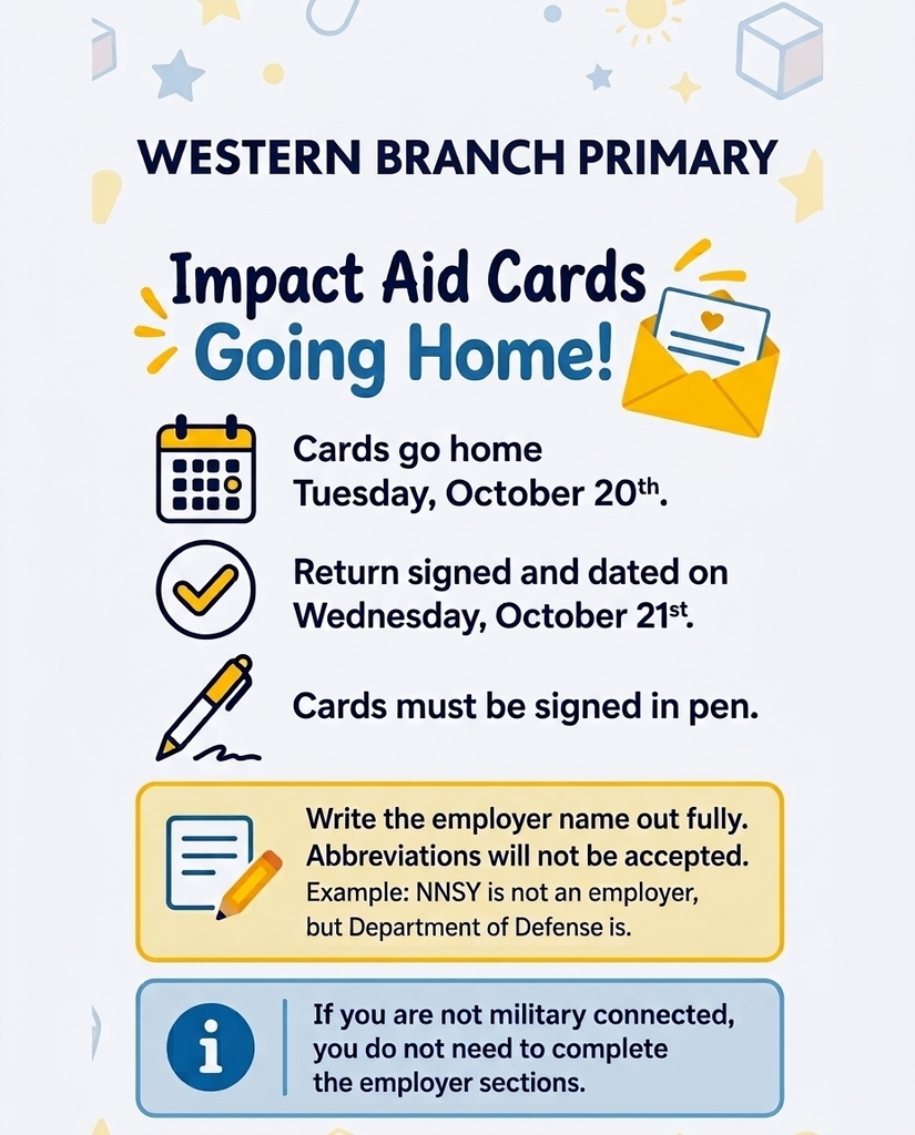 Impact Aid Cards Distribution on October 20th