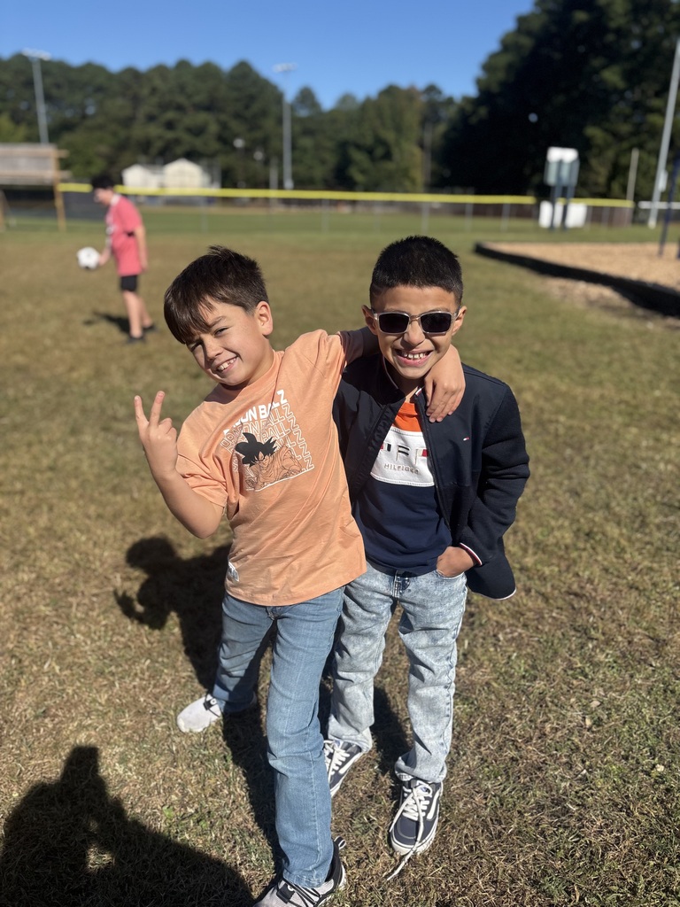 Kids wearing orange