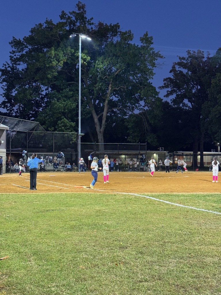middle school girls playing softball 