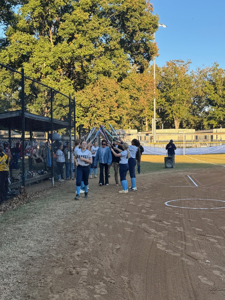 8th grade softball players being celebrated for 8th grade night