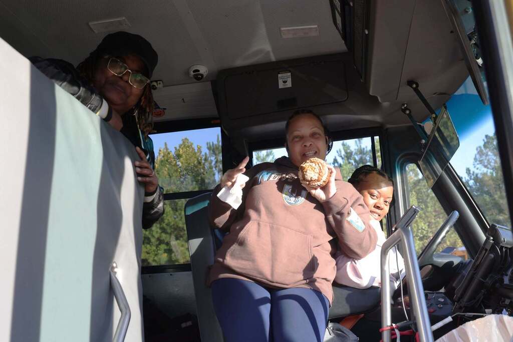 Bus drivers smile on Bus Appreciation Day