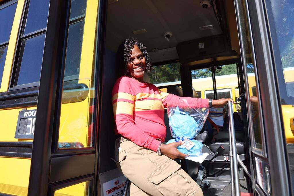 Bus drivers smile on Bus Appreciation Day