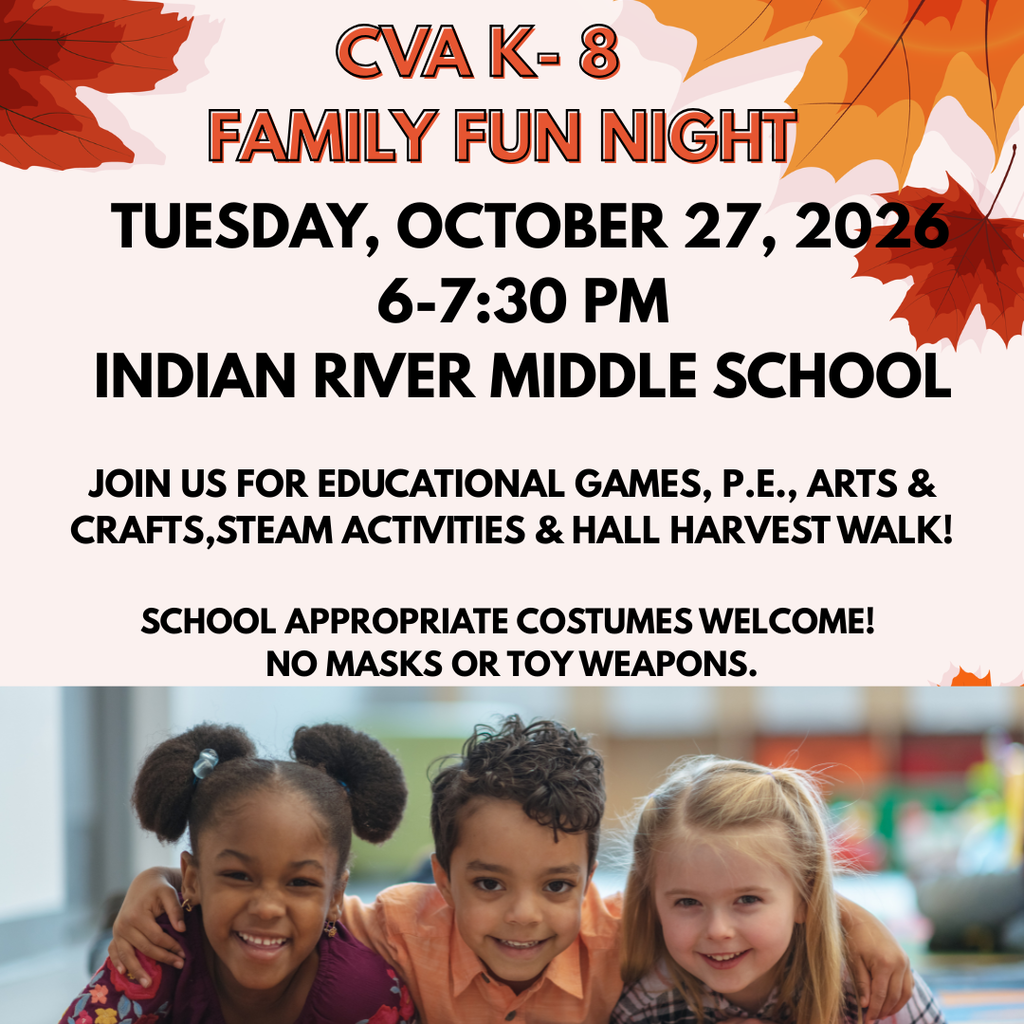 event flyer for cva family fun night 