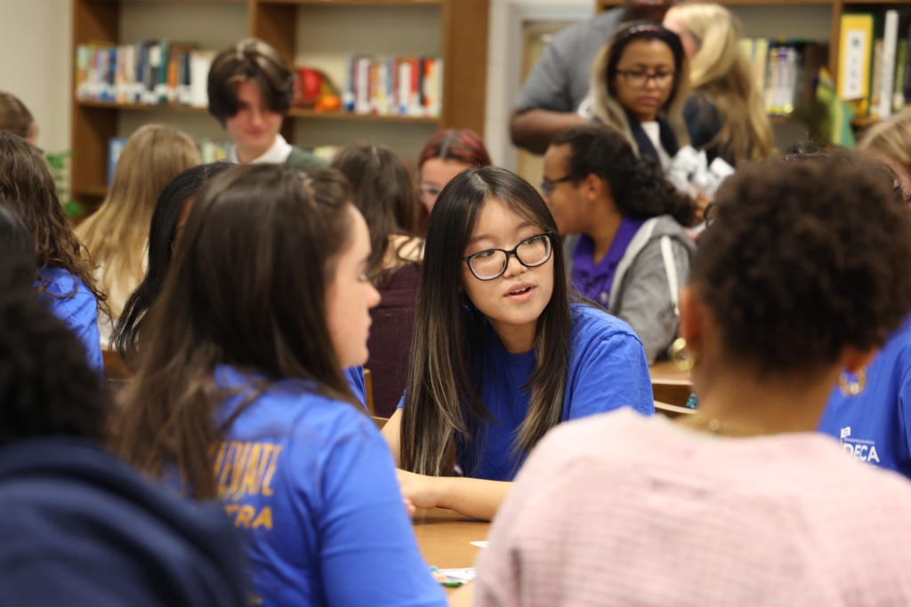DECA students converse at the conference