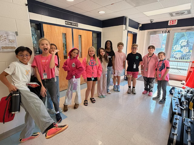 Pink shirts on students