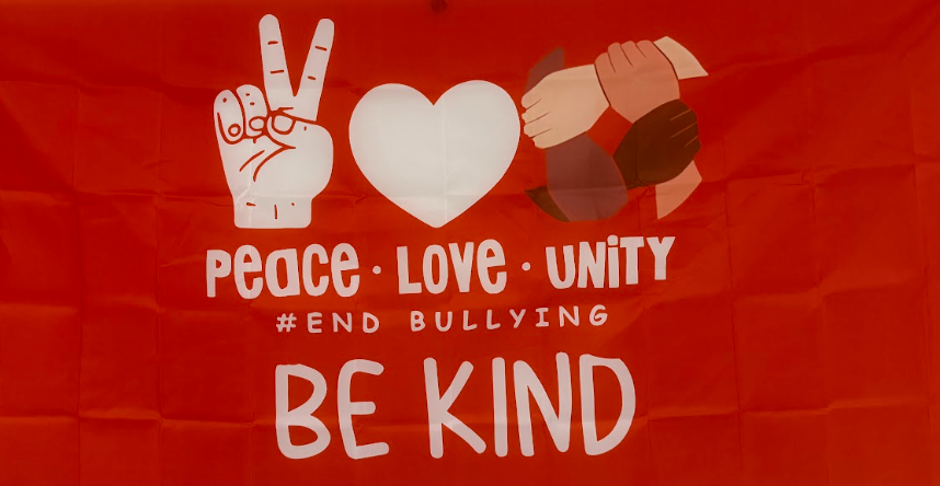 Orange unity banner! decor only- Peace, love, unity #endbullying