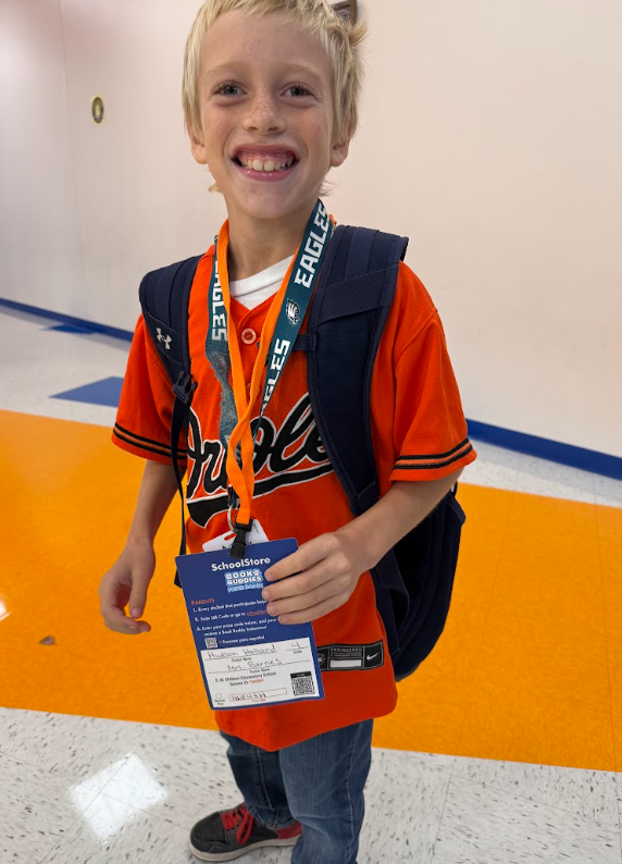 Student proudly wearing orange for unity day!