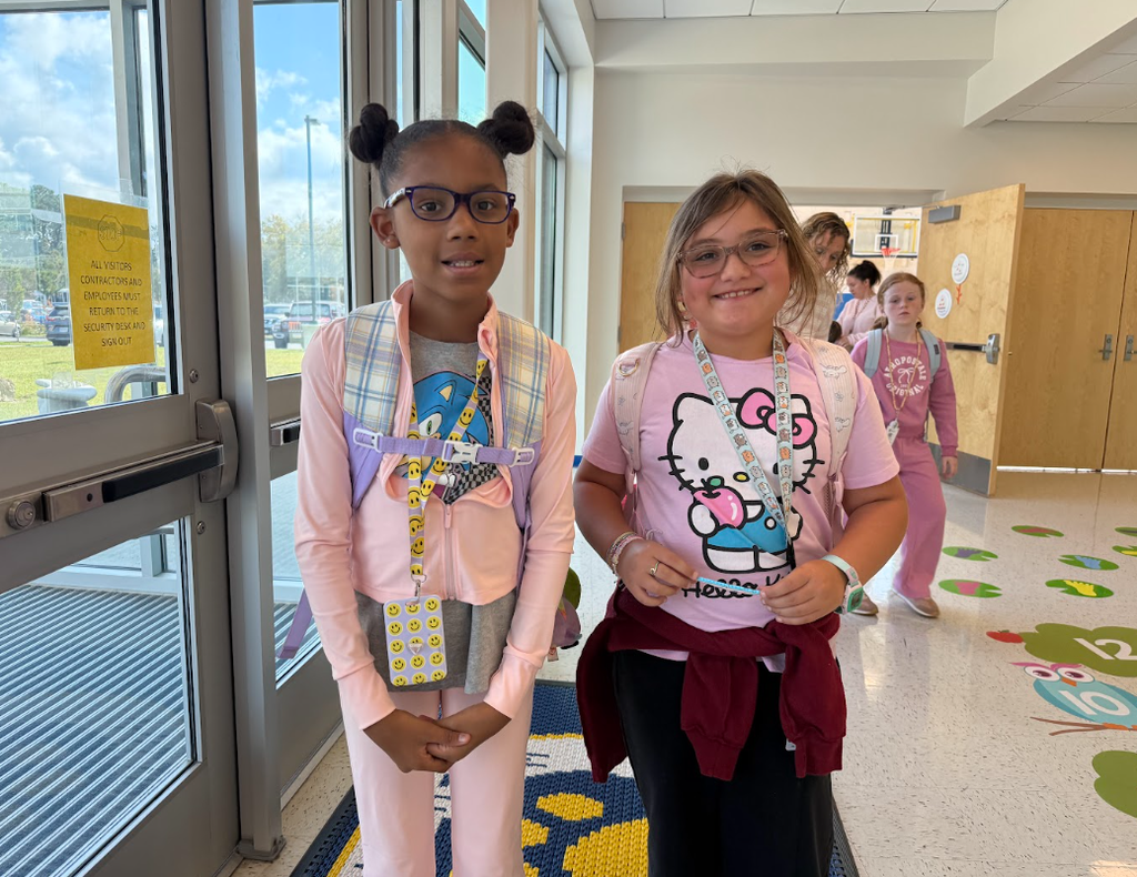 Students posing in their pink!