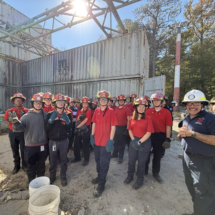 firefighting students on a field trip