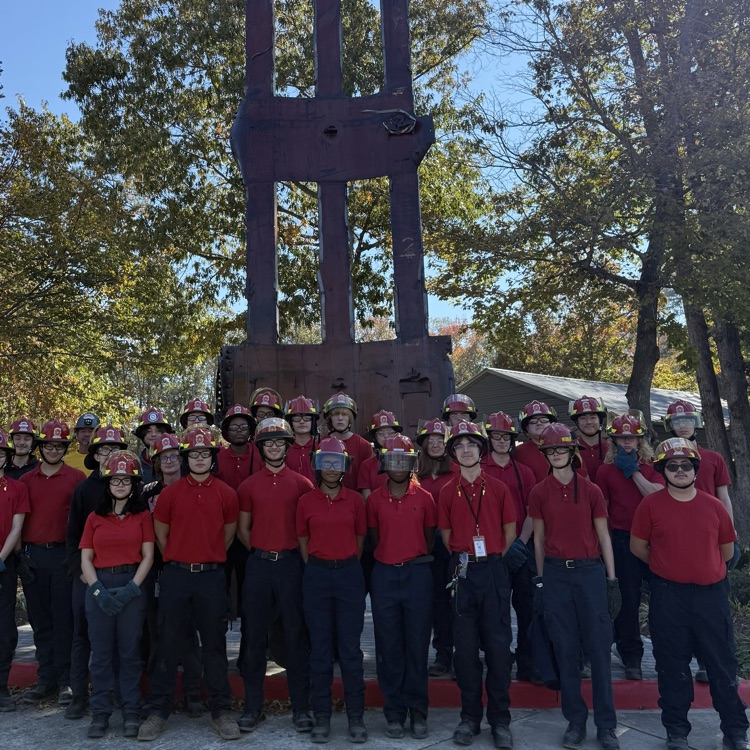 firefighting students on a field trip