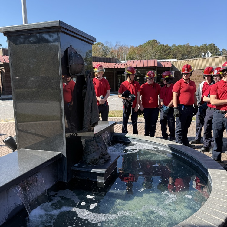 firefighting students on a field trip