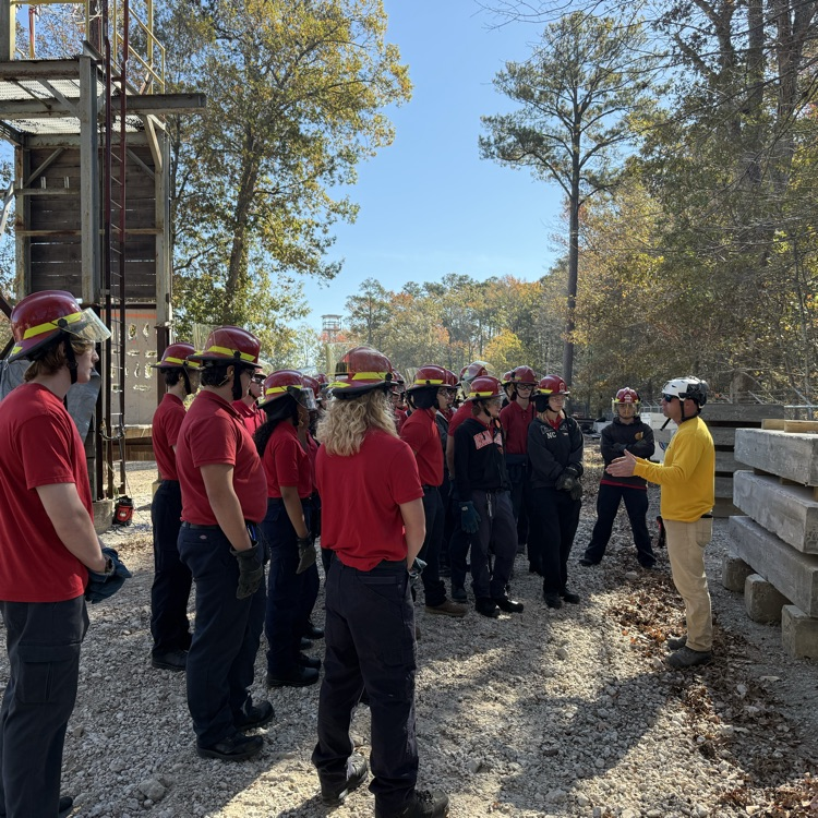 firefighting students on a field trip