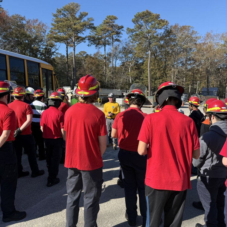 firefighting students on a field trip