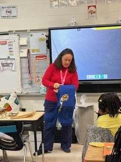 Kids working on geography