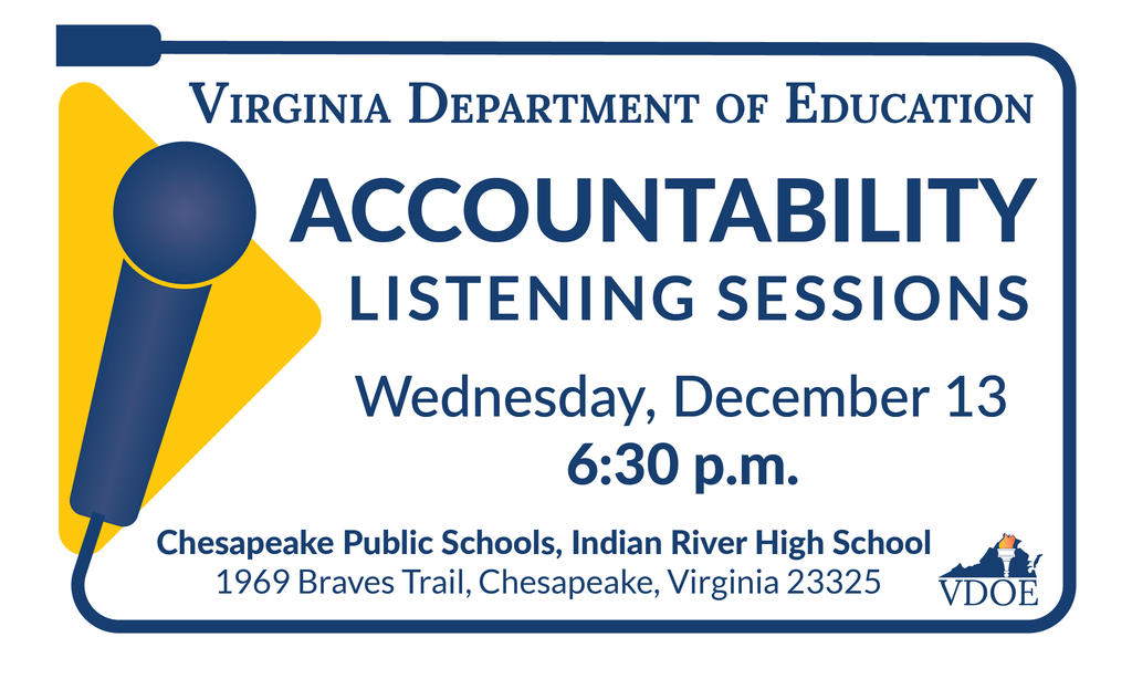 VDEO Listening Session on Wednesday, December 13th at 6:30 p.m. at Indian River High School