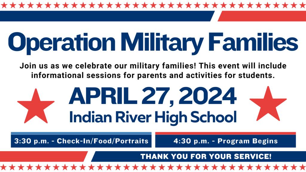 Operation Military Families - April 27 at Indian River High School