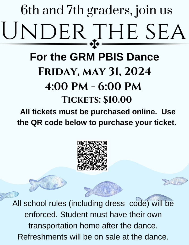 Flyer for 6th and 7th grade dance