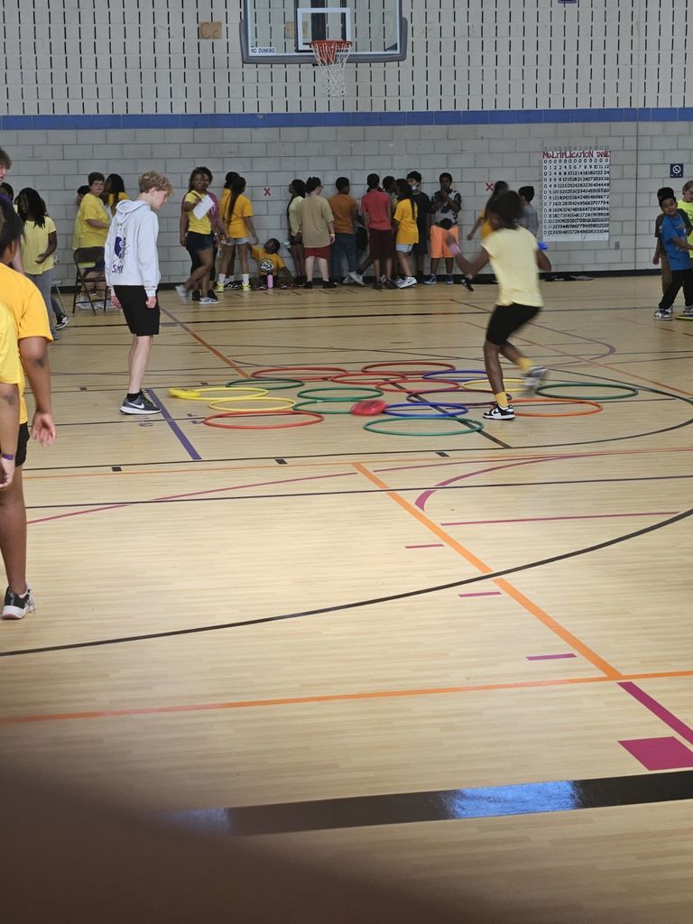 children playing in a gym