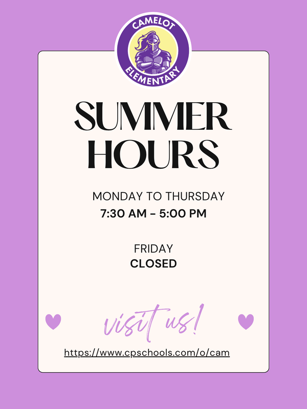 summer hours are Monday to thursday from 7:30 AM to 5:00 PM