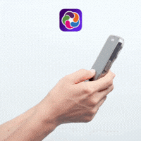 hands manipulating a mobile device animated gif