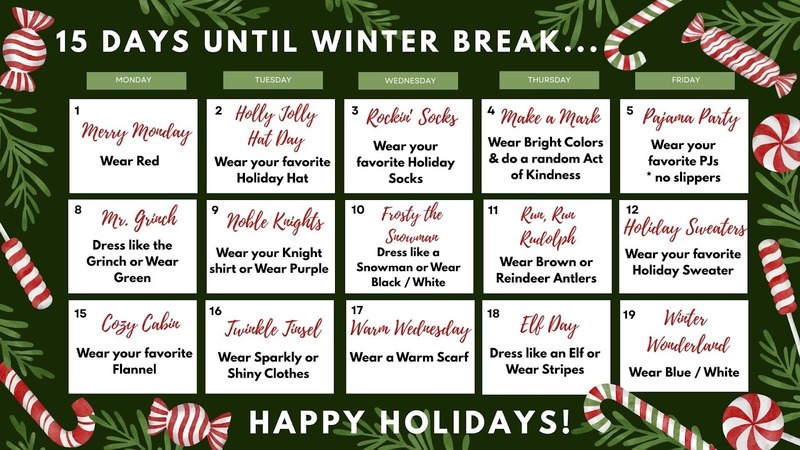 December Spirit calendar