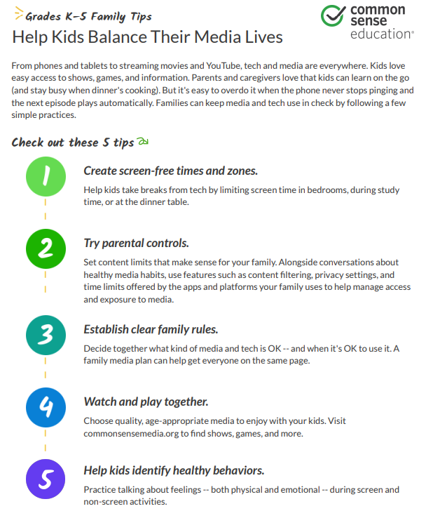 help Kids Balance Their Media lives