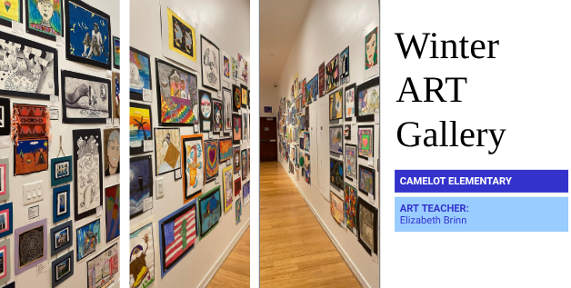 winter art gallery Camelot elementary