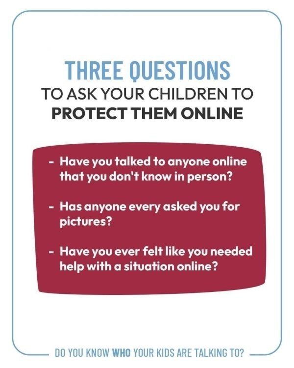 three questions to ask your children to protect them online
