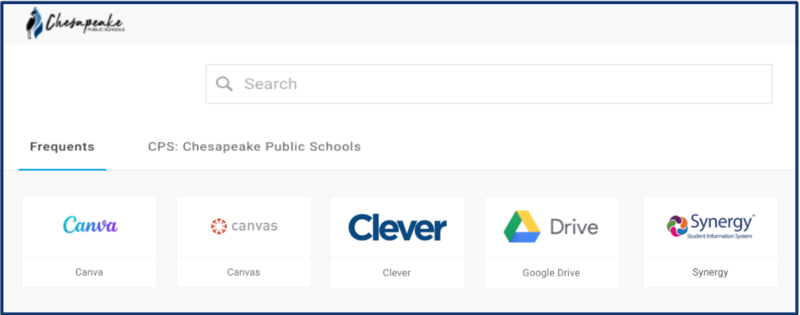 Image of One Login View for CPS Student 
