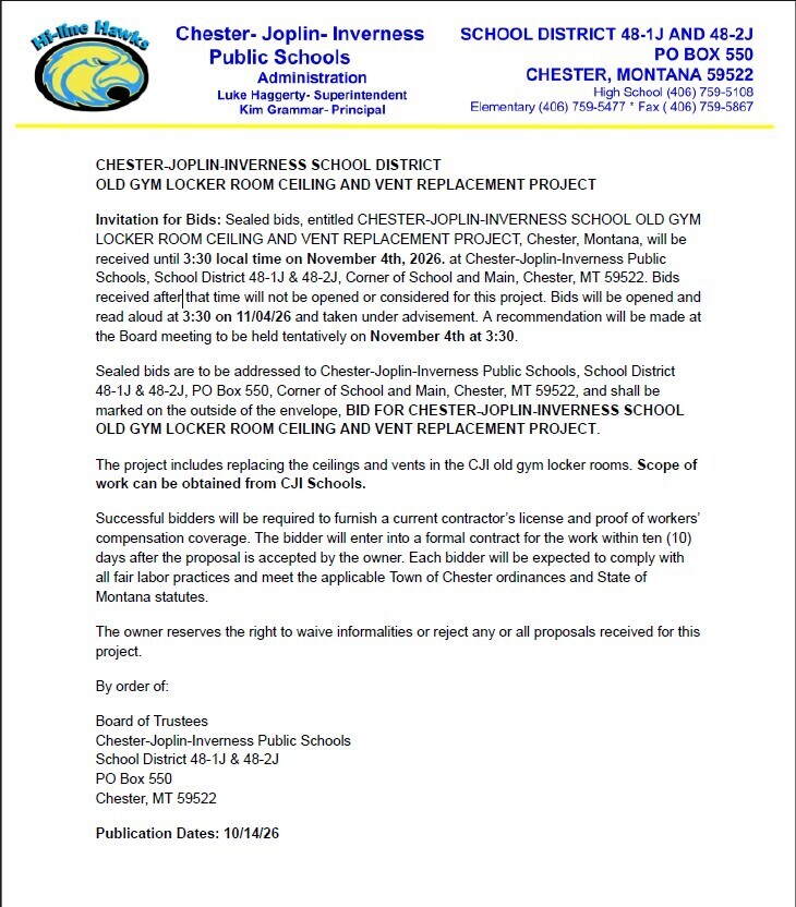 Invitation for Bids
