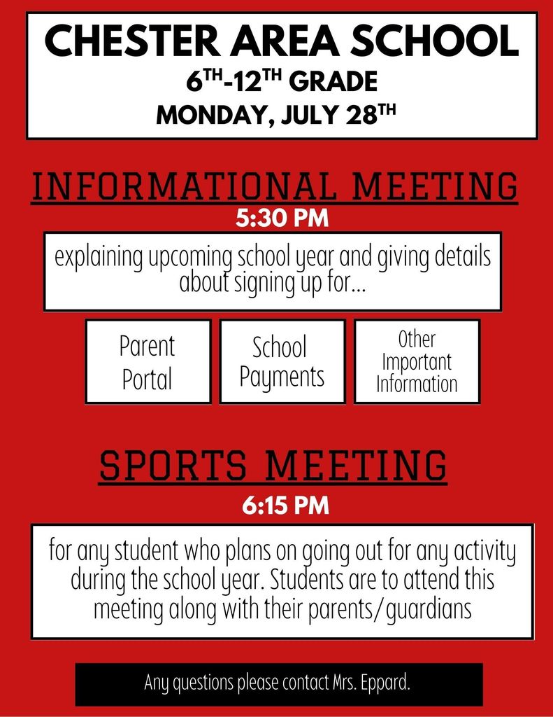 July 28th informational meeting