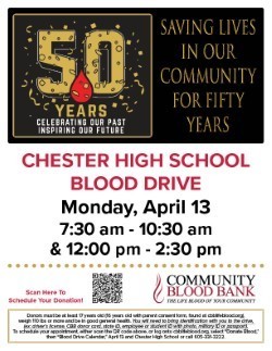Chester Area Blood Drive