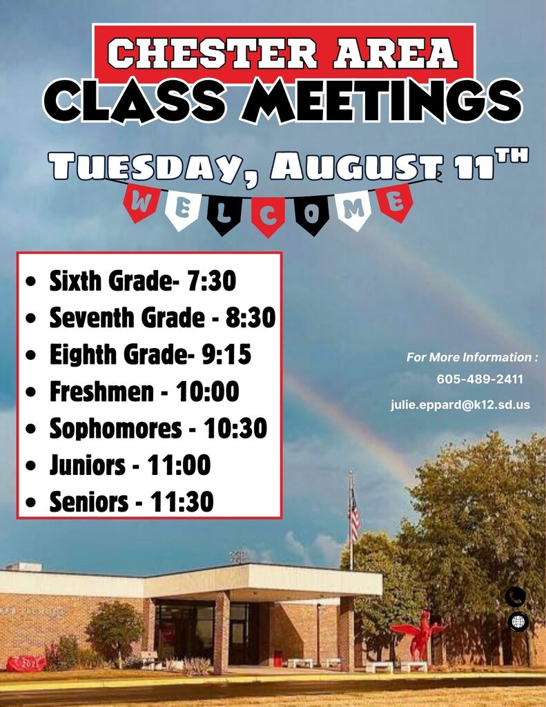 Class Meeting Tuesday, August 11th 