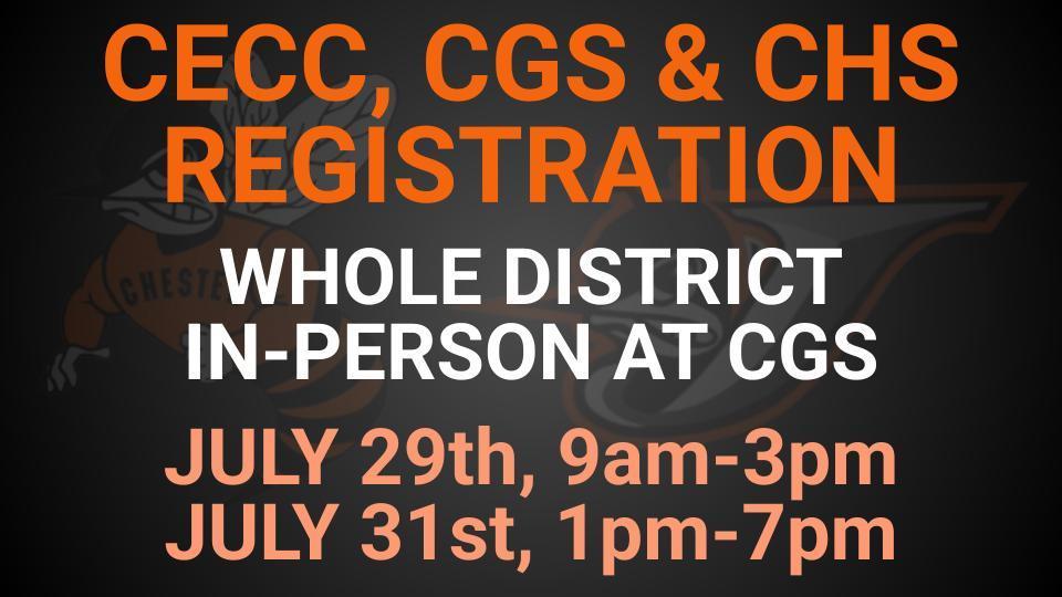 CECC, CGS & CHS 2025-2026 IN-PERSON REGISTRATION