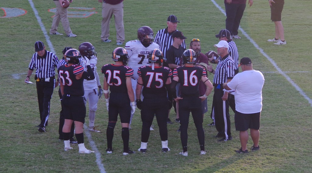 PHOTO 2 CHS FB vs EAWR Game 1 coin toss