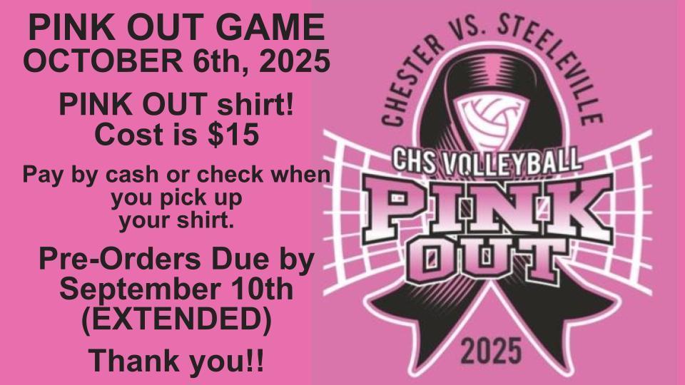 CHS Pink Out Game & Shirts