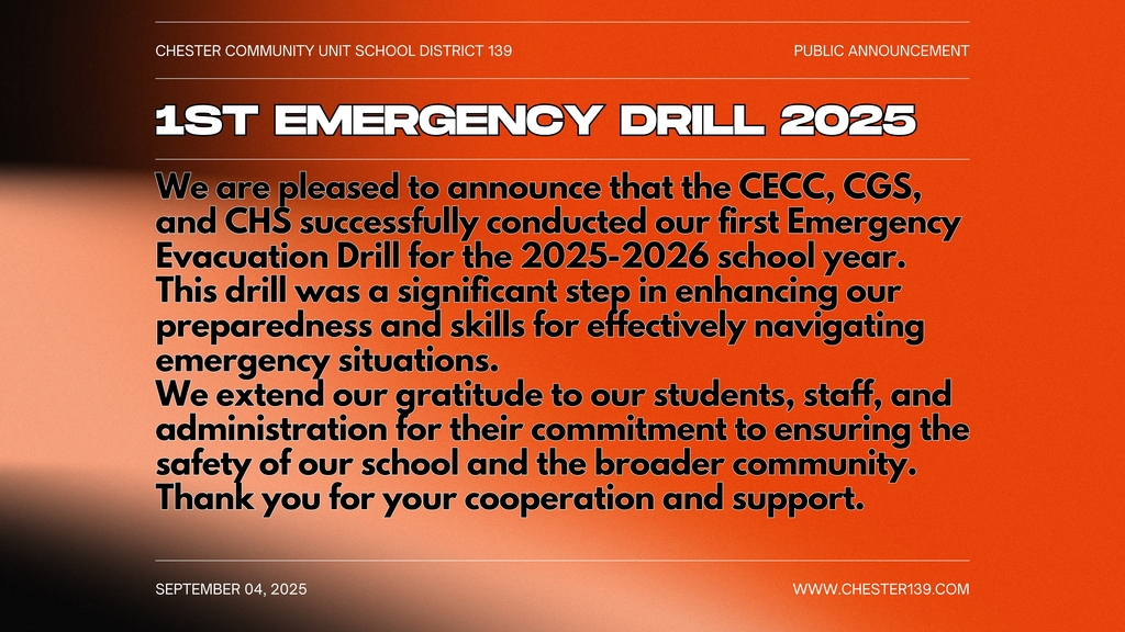 CECC, CGS & CHS 1st Emergency Drill