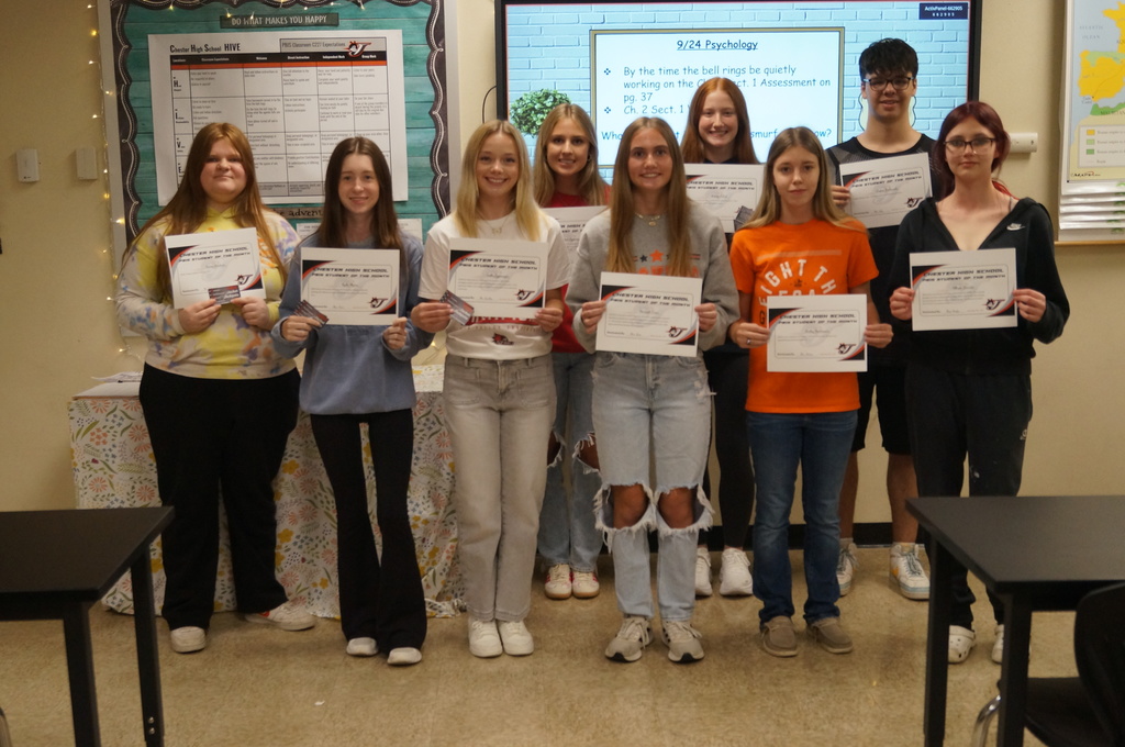 PBIS Sept Students of the Month